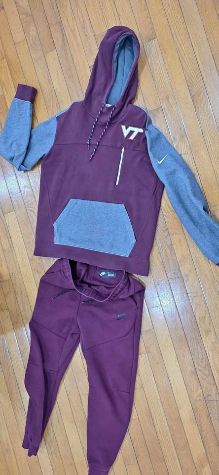 Nike Virginia Tech Hokies Club Fleece Set - Size L