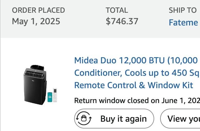 Midea Duo 12,000 BTU Smart Inverter AC (Used 2 Months) - photo 2