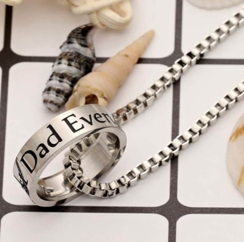 New Stainless Steel Necklace with Ring