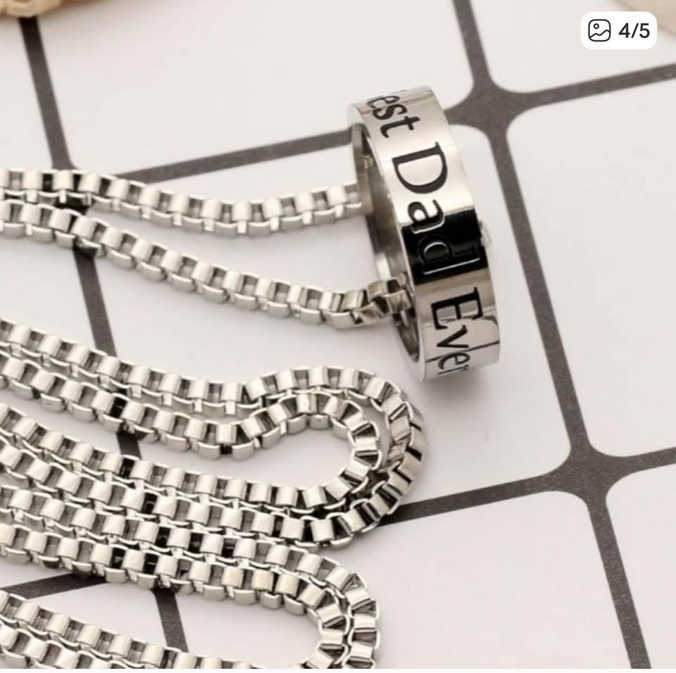 New Stainless Steel Necklace with Ring - photo 2
