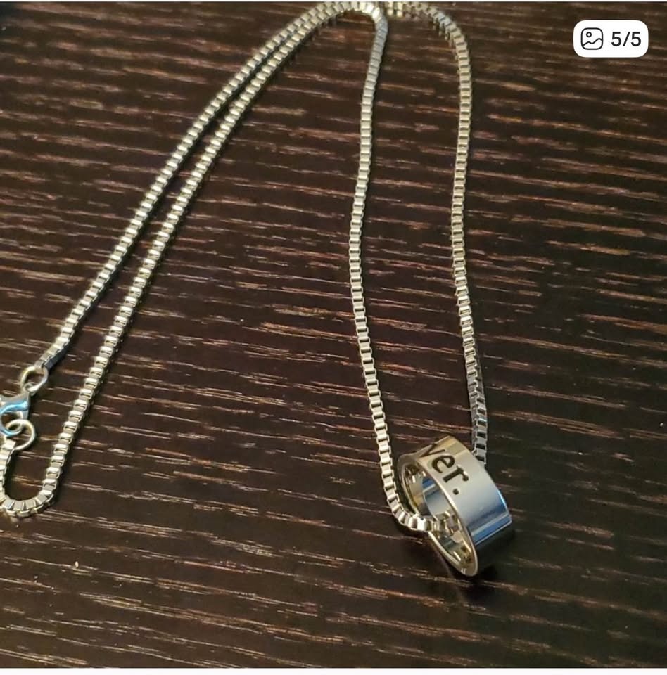 New Stainless Steel Necklace with Ring - photo 4