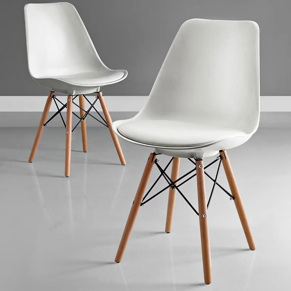 Bayside Furnishings Eiffel Chair White Set of 2