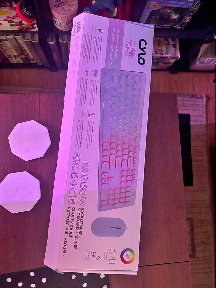 CYLO GLOW Backlit Keyboard & Mouse Set - New