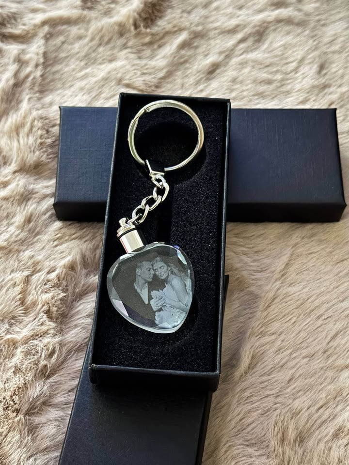 Personalized Heart Crystal Keychain - photo 5