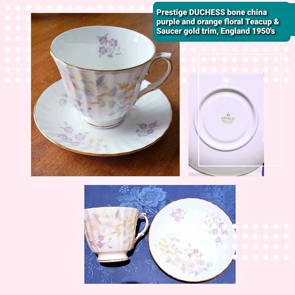 Prestige DUCHESS Bone China Tea Cup & Saucer - Valentine's Gift