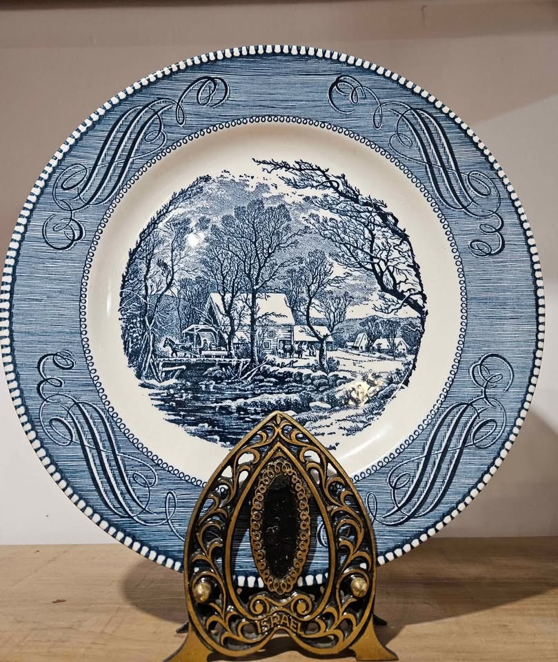 Currier & Ives "The Old Grist Mill" Decorative Plate - photo 2