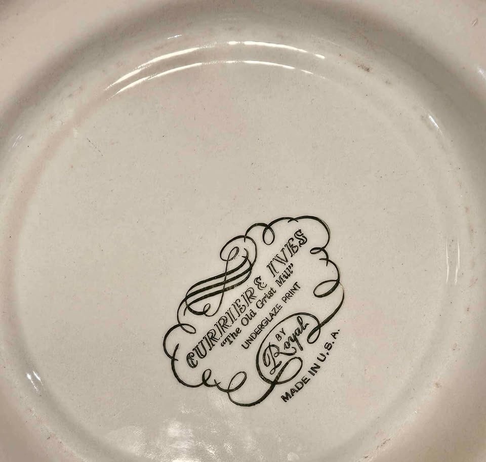 Currier & Ives "The Old Grist Mill" Decorative Plate - photo 3