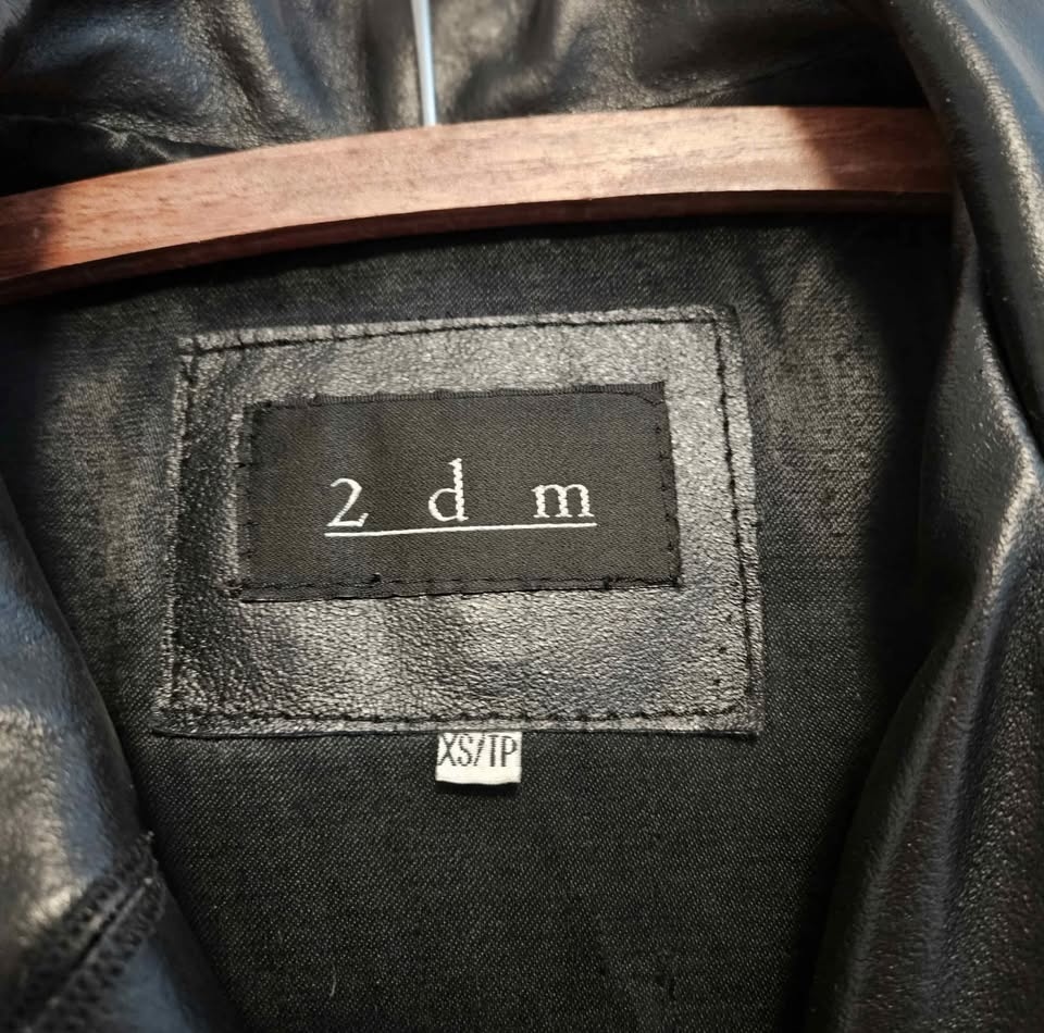 Chic Black Genuine Leather Coat Blazer - Women Size XS - photo 2