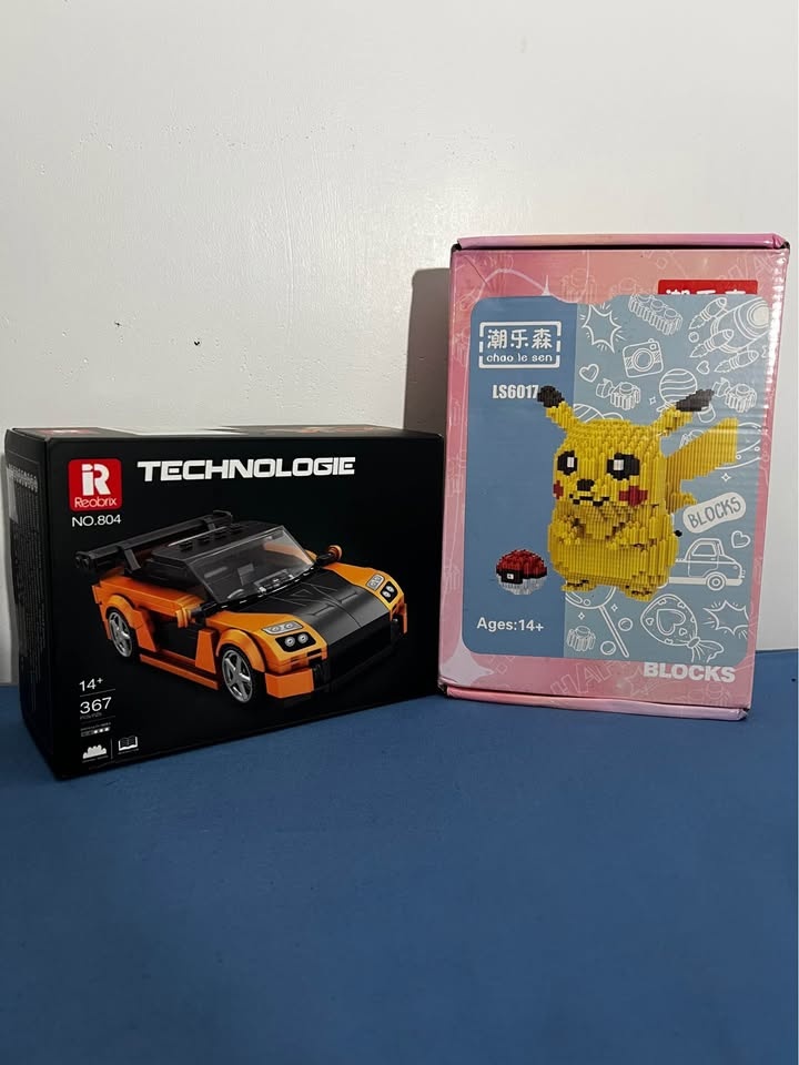 Brick Building Set - 1x Car, 1x Pikachu - photo 3