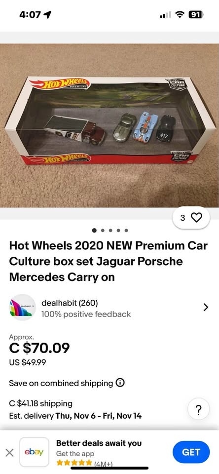Hot Wheels 2020 Premium Cultural Box Set Carryon Jaguar