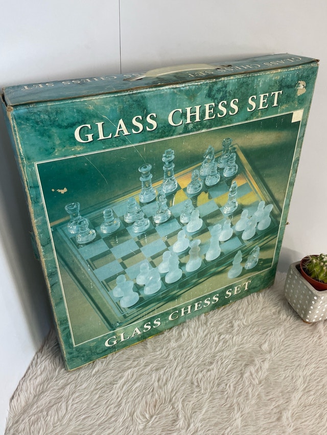 Vintage 1980’s Glass Chess Set