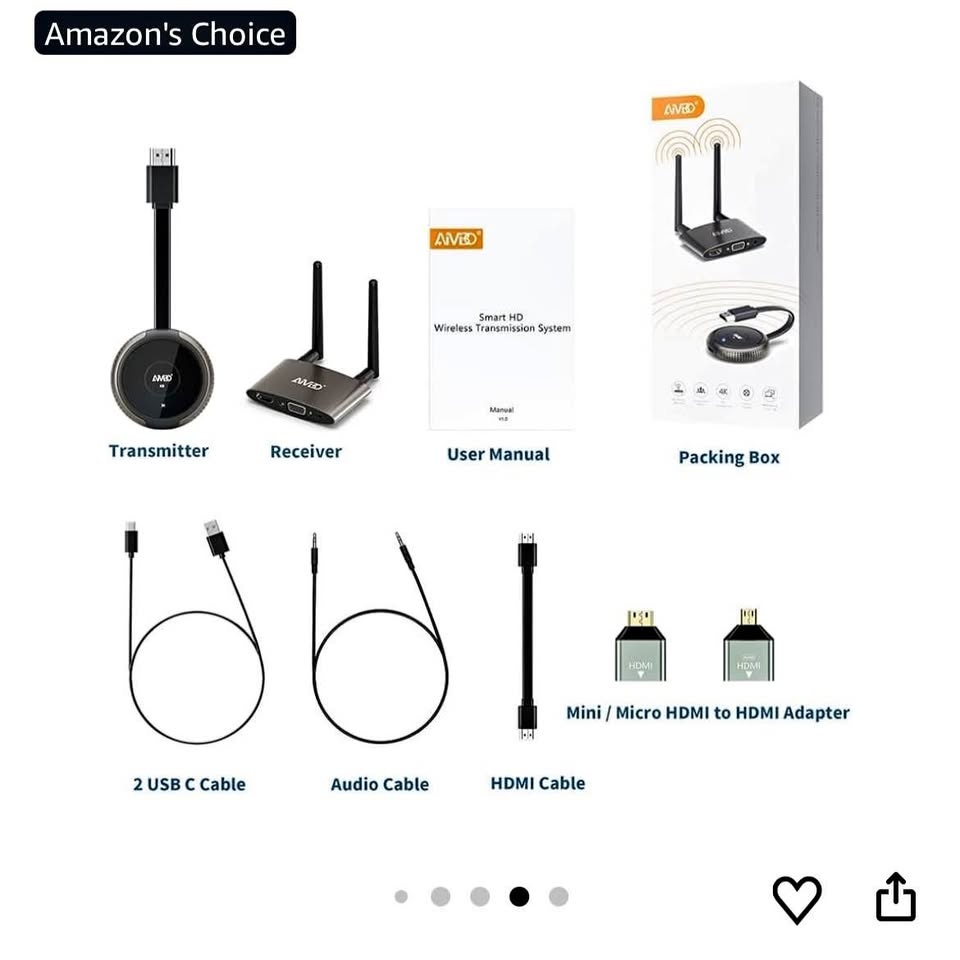4K Wireless HDMI Transmitter & Receiver Kit