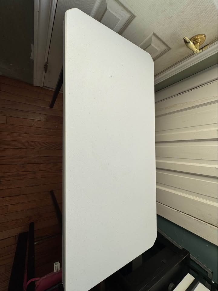 Folding Table – White Top, Black Legs (Portable) - photo 2