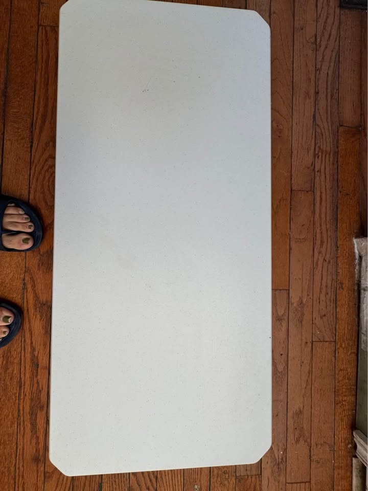 Folding Table – White Top, Black Legs (Portable) - photo 4