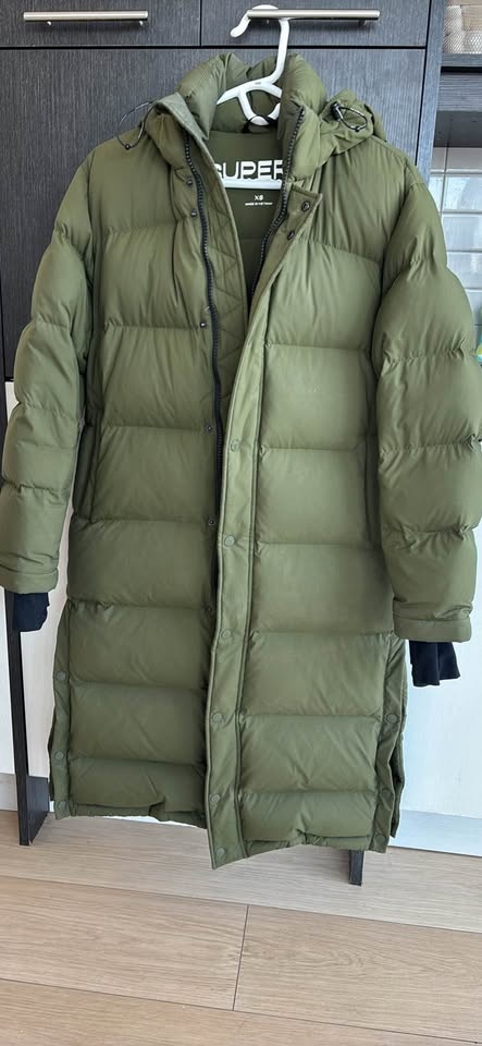 Aritzia Super Puff Dark Olive Long XS - photo 2
