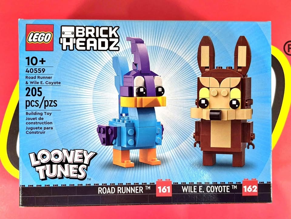 Lego BrickHeadz 40559 Road Runner & Wile E. Coyote Retired 2023