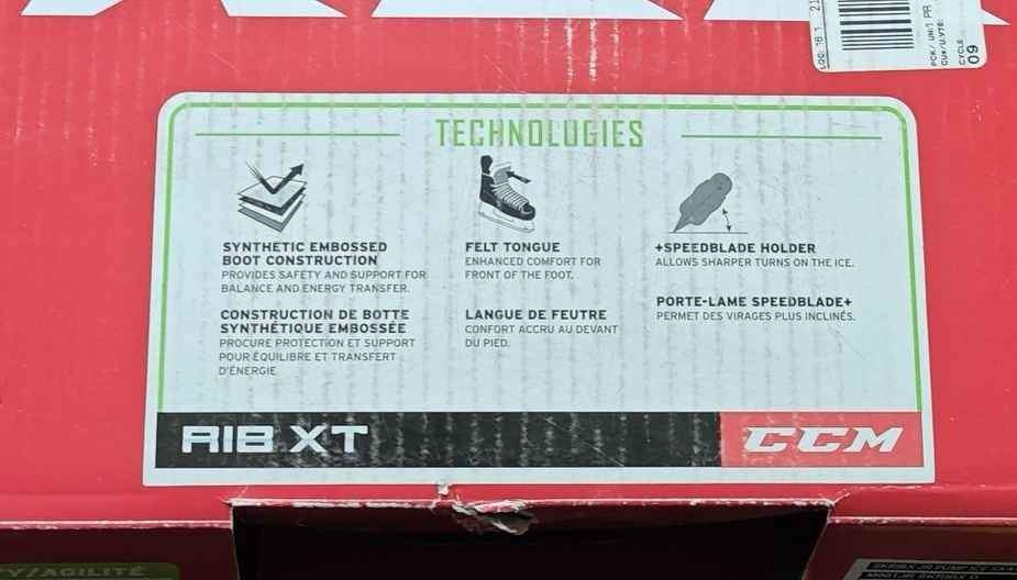 Brand new CCM Hockey ice skates Agility Rib XT size 3 - photo 2