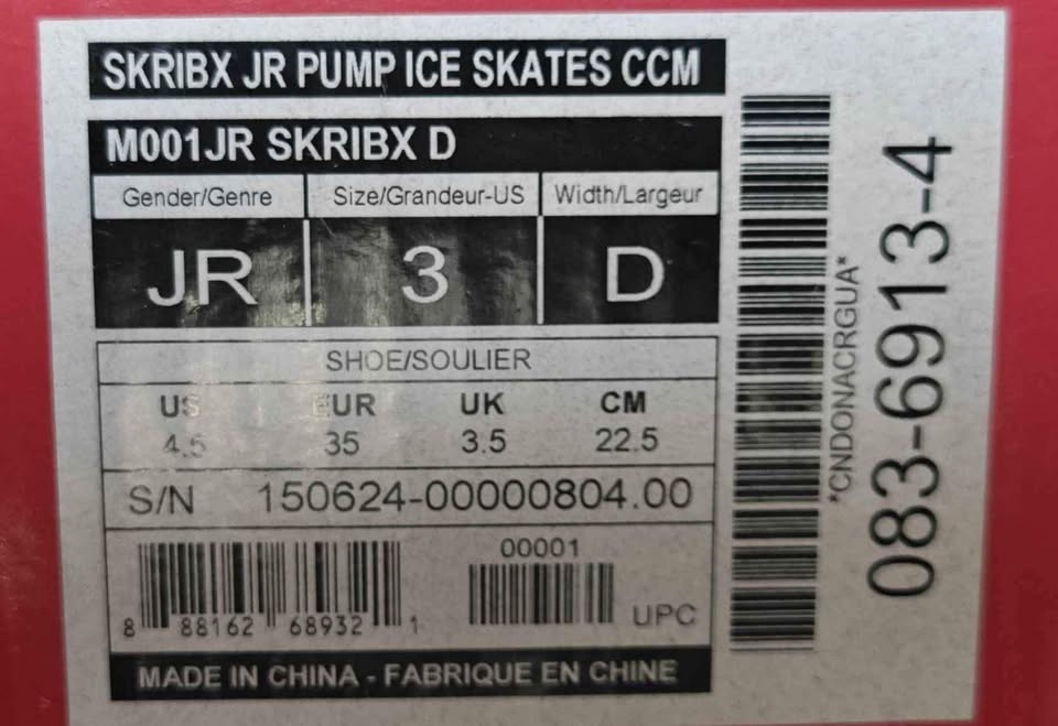 Brand new CCM Hockey ice skates Agility Rib XT size 3 - photo 5