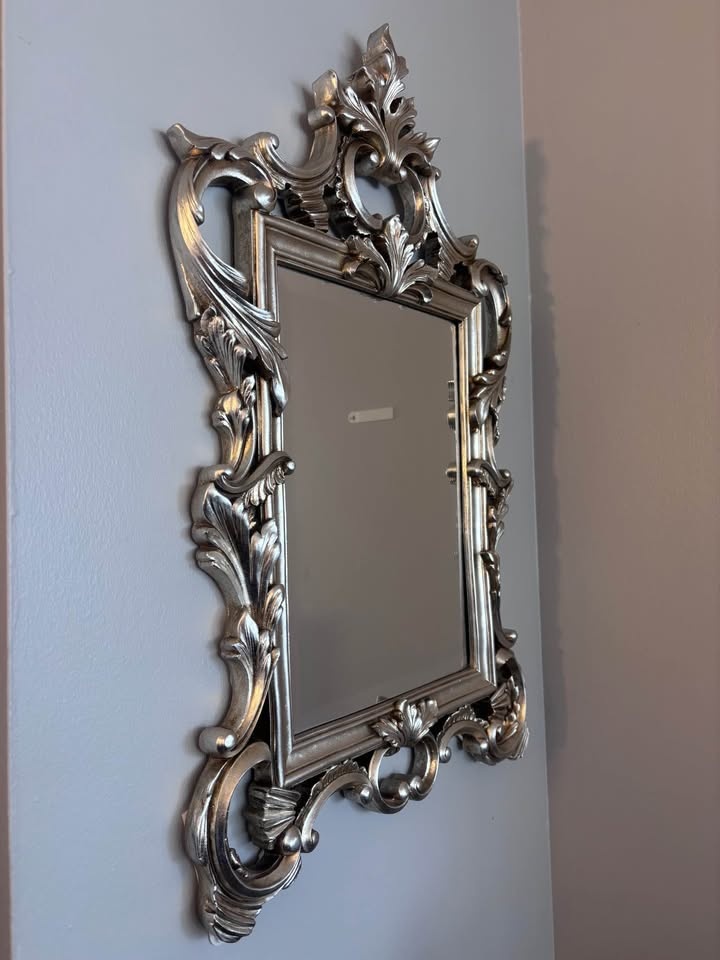 Howard Elliott Ornate Mirror: Champagne with Silver Leaf - photo 2