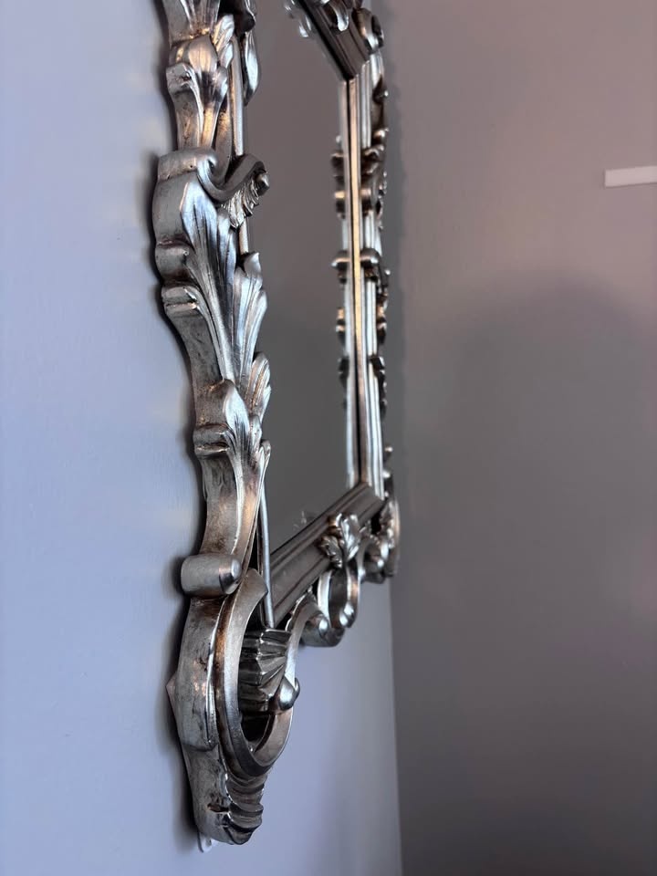 Howard Elliott Ornate Mirror: Champagne with Silver Leaf - photo 3