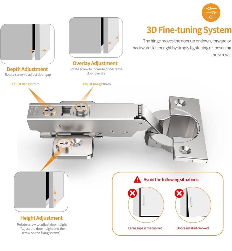 Chibery 10 Pack Soft Close Hinges - photo 5
