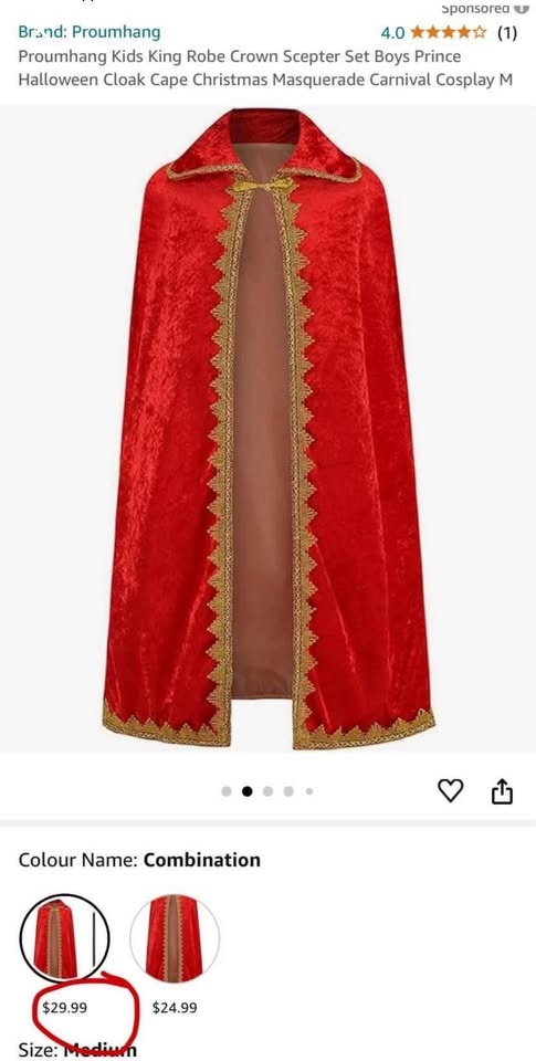 Brand New Medium Size Costume Robe for Halloween - photo 3