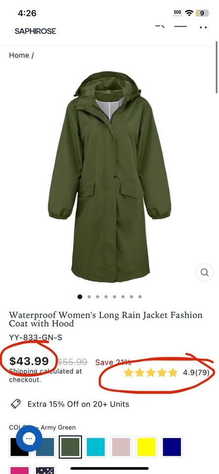 Brand new women’s long waterproof rain coat with hood - photo 5