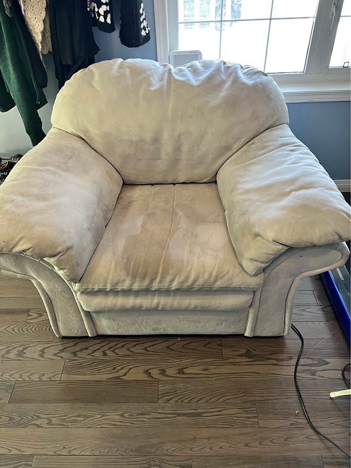 Free beige sofa, armchair, and sectional for pickup - photo 2
