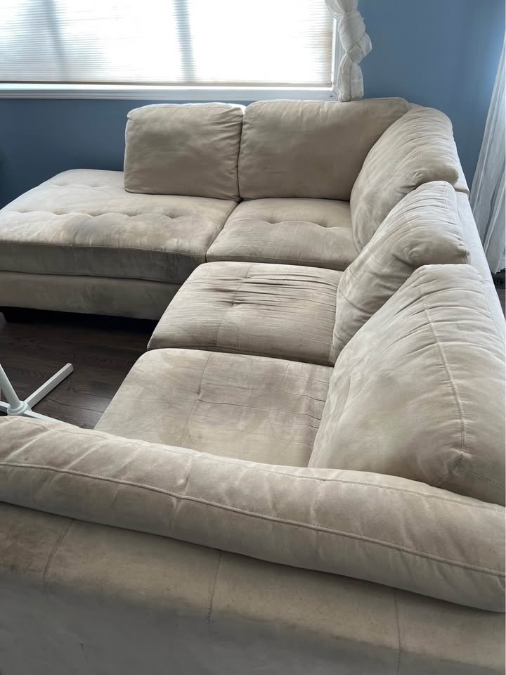 Free beige sofa, armchair, and sectional for pickup