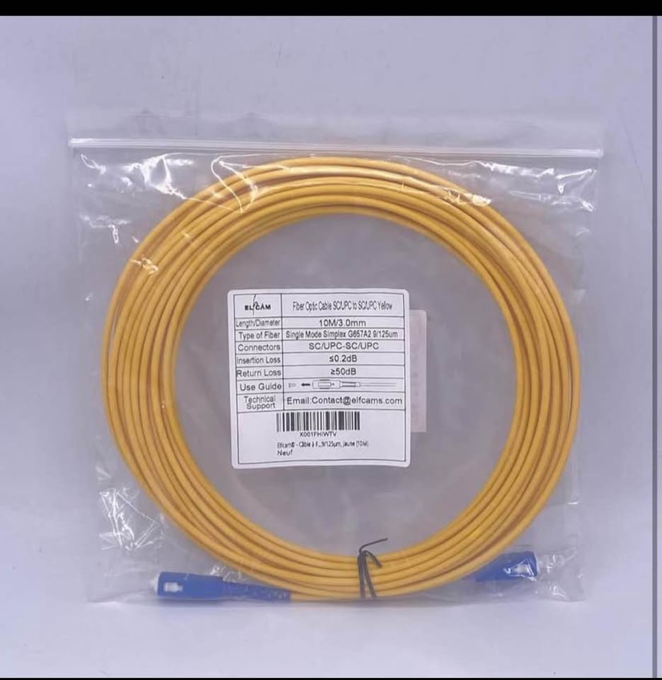 5m Fiber Optic Cable SC/UPC to SC/UPC Single Mode OS2 - photo 4