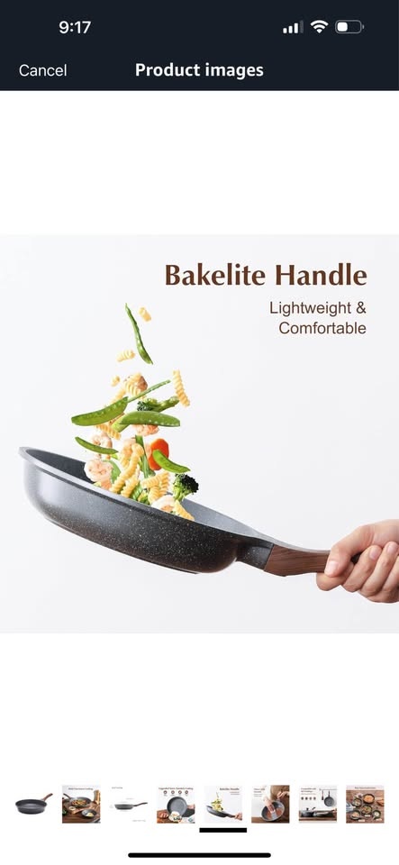 SENSARTE Nonstick Frying Pan Skillet with Lid 24cm - photo 3