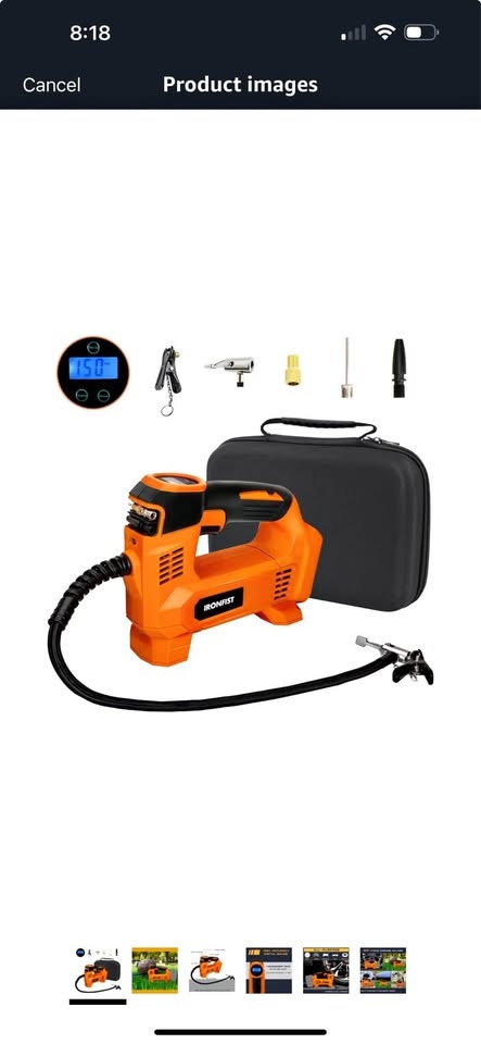 IRONFIST Tire Inflator for DEWALT Battery Portable Air Compresso