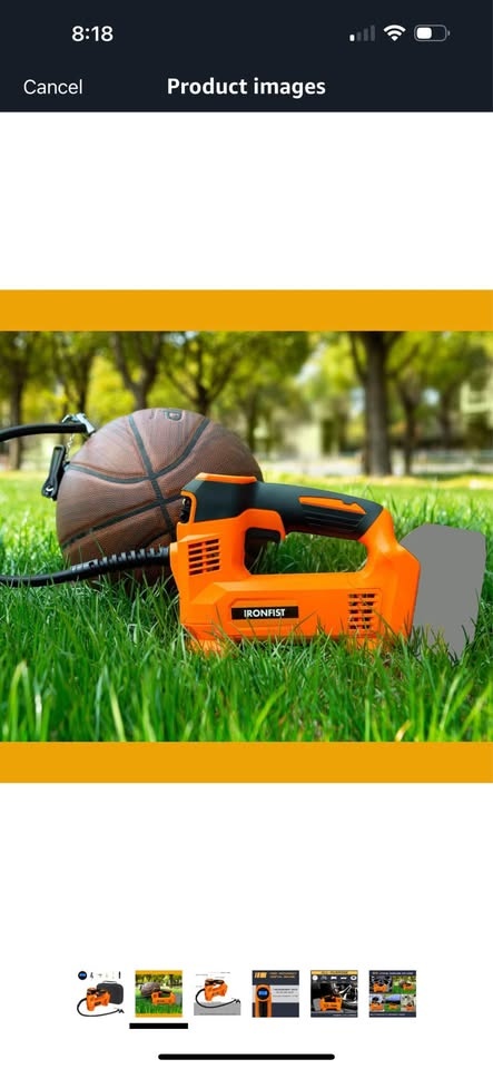 IRONFIST Tire Inflator for DEWALT Battery Portable Air Compresso - photo 2