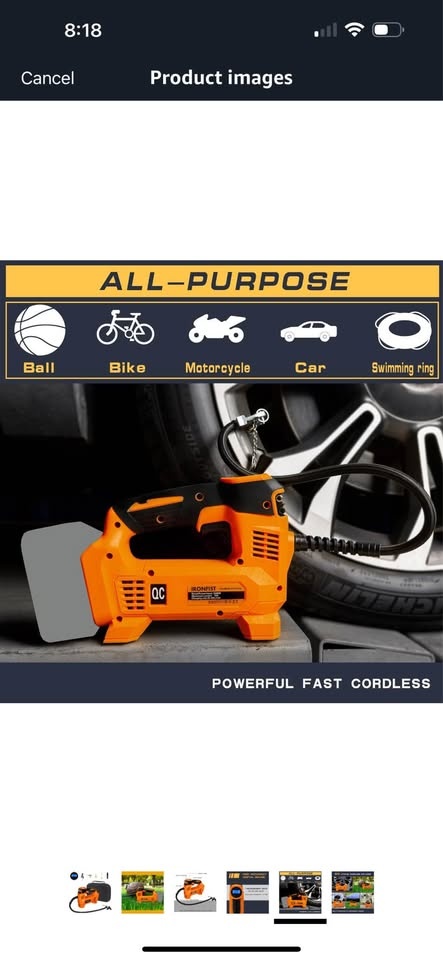 IRONFIST Tire Inflator for DEWALT Battery Portable Air Compresso - photo 5