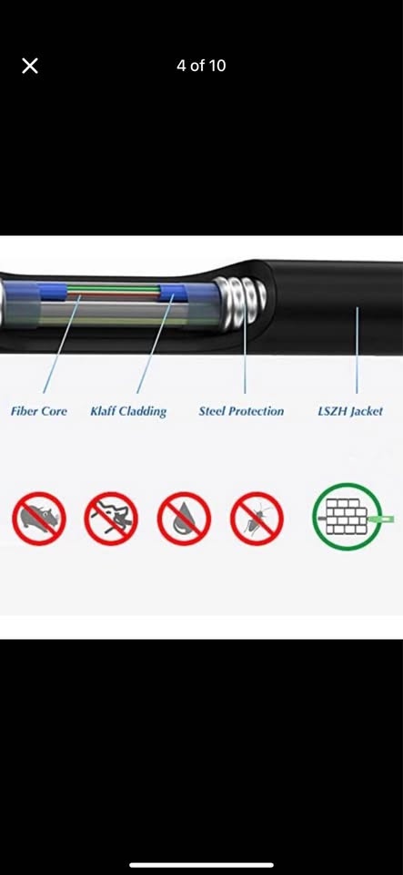 Brand new shielded fiber optic cable LC/UPC to LC/UPC OS2 (15m) - photo 4