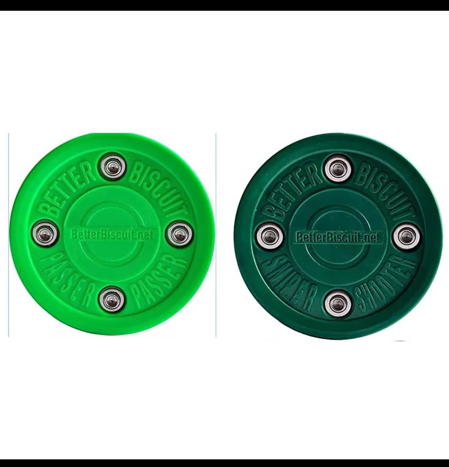 Brand new 2 Sniper 2 Passer practice hockey pucks