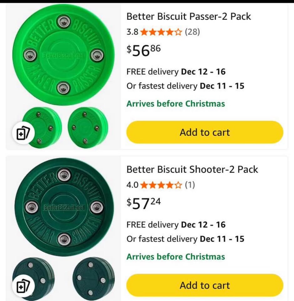 Brand new 2 Sniper 2 Passer practice hockey pucks - photo 5
