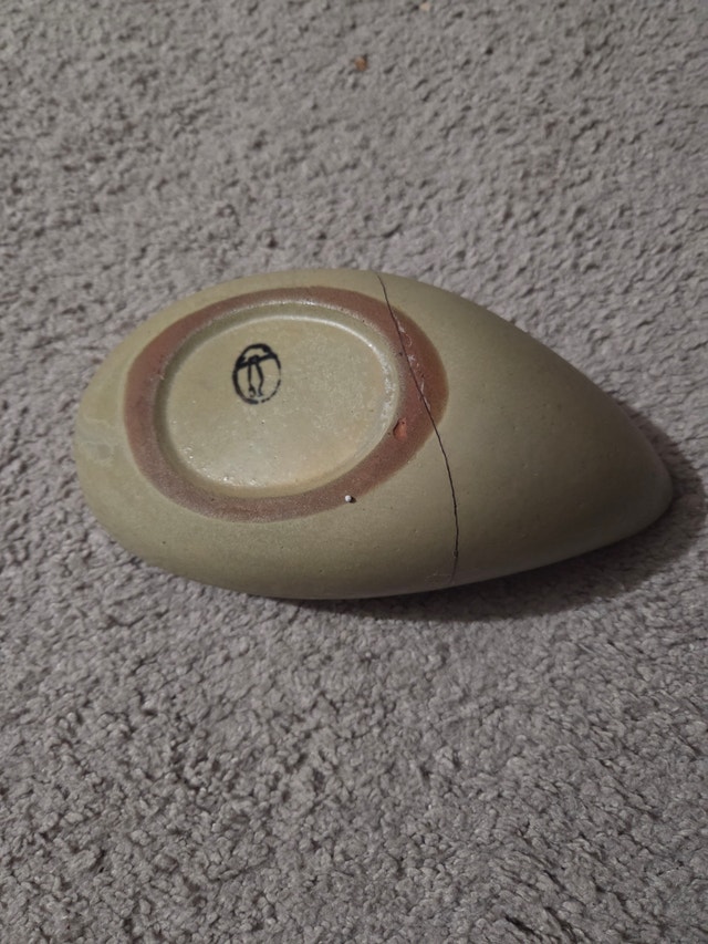 Vintage Mid-Century Brown Drip Glaze Ceramic Spoon Rest 7.5" - photo 2