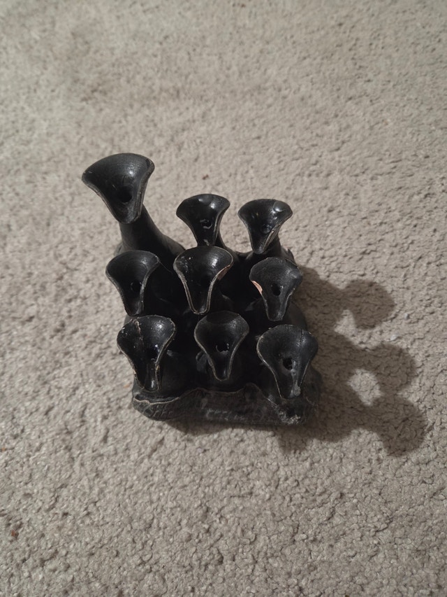 Vintage Handmade Olive Wood Menorah / Chanukiah - Laish Israel - photo 2
