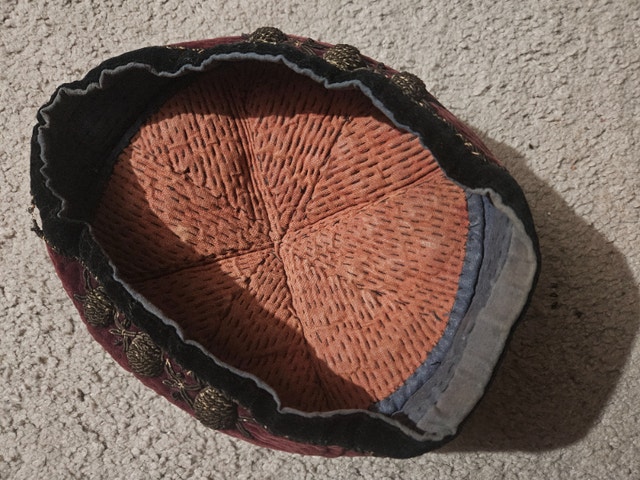 Vintage 1940 Uzbek Embroidered Doppi Prayer Cap - photo 3