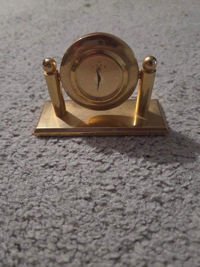 Vintage York Univ. Barometer Desk Clock