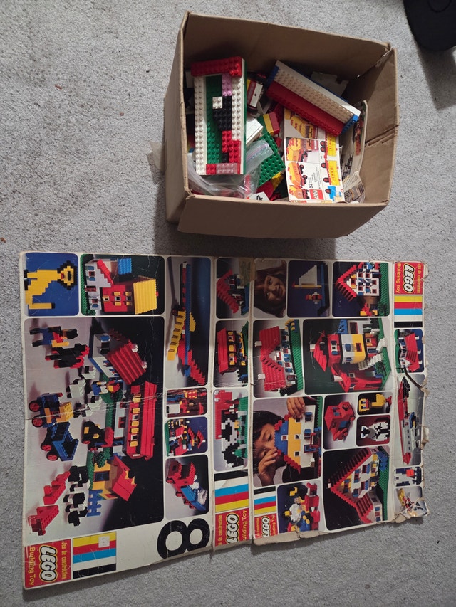 Vintage 2.5kg 1970s LEGO Lot, 1500+ Pcs, Original Poster/Manual - photo 2