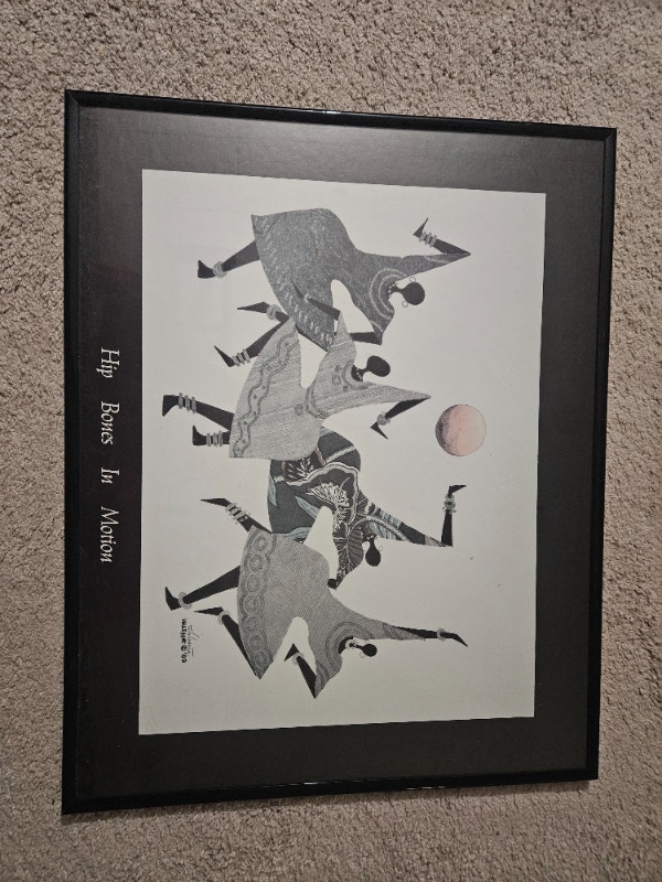 Edward H. Selassie Signed Print "Hip Bones in Motion" 1989 20x16
