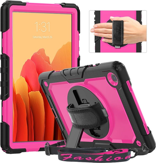 Samsung Galaxy A7 Tablet Case with Kickstand & Screen Protectors