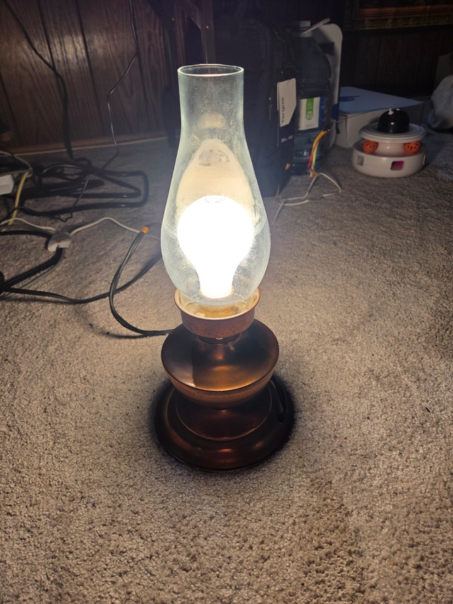 Vintage MCM GE Portaball Copper Lantern / Table Lamp, 13" VGC - photo 2