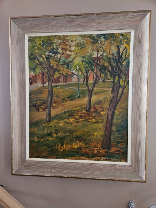 Anne Greenstein Signed Oil Painting "Through the Window" 36.5x31