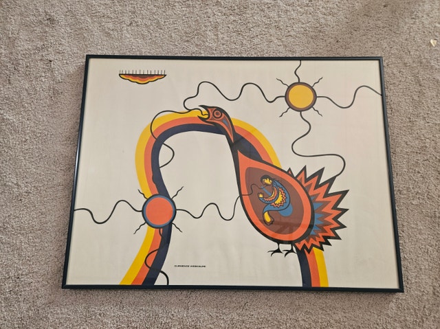 Clemence Wescoupe Indigenous Screenprint, Manitou Banasik 24x18"