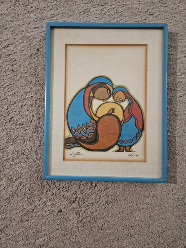 Daphne Odjig Signed "Together" 1974 Silkscreen Print
