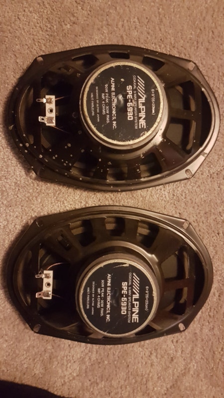 Alpine 6x9 SPE-6930 3-Way Coaxial Car Speakers, 150W Classic