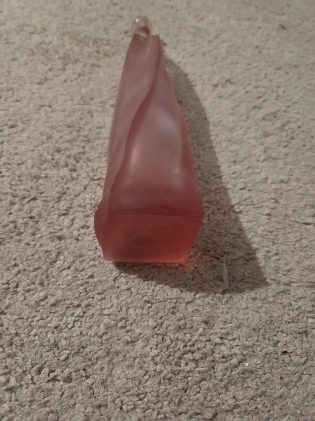 Vintage 10" Murano Pink Satin Glass Genie Bottle Decanter, MCM - photo 2